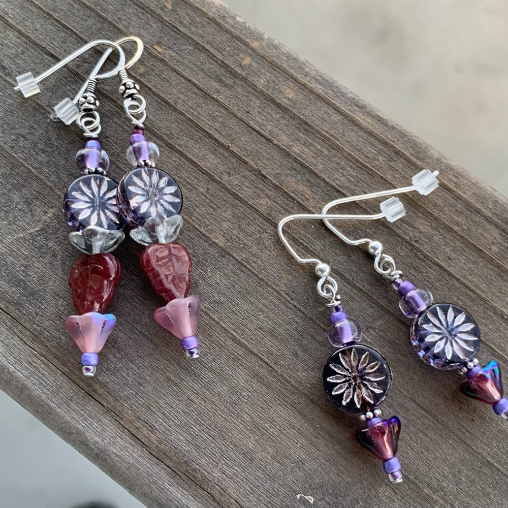 Two for One Earring Special Shades of Violet & Purple